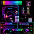 18 in 1 Led Car Ambient Lights 213 64 Color RGB Symphony Streamer Bluetooth Rainbow Interior Acrylic Strips Atmosphere Lamp Kit